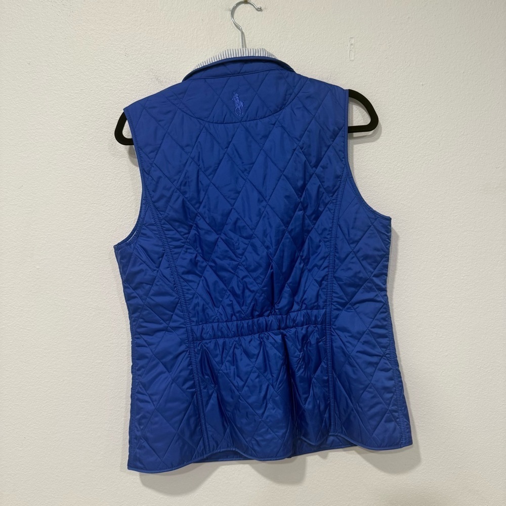 Polo Golf Ralph Lauren Spring Blue Heritage Quilted Vest L - Picture 8 of 9